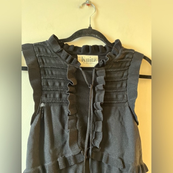 Knits For Love & Lemons - Ruffled Tiered Black Dress - Picture 8 of 9